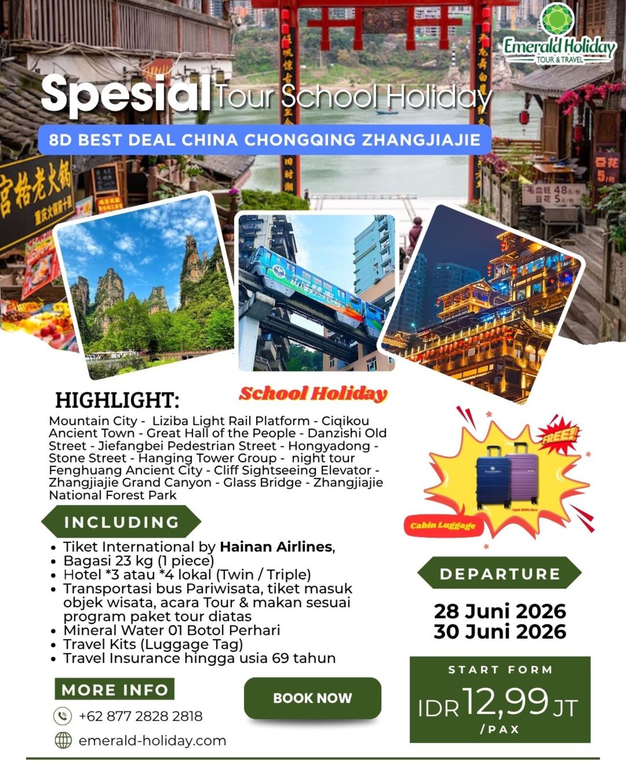 TOUR SCHOOL HOLIDAY 8D BEST DEAL
